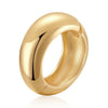 Evelyn Hinged Cuff Bangle - A simple round gold bangle with a mirrored finish, available in champagne or white gold.