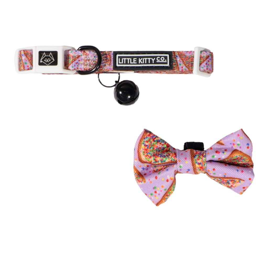 Little Kitty Co. Cat Collar & Bow Tie - Purple Fairy Bread (Limited Edition)