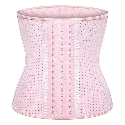 Artemis Vented Fitness Waist Trainer - This picture shows a close up of the waist trainer in the colour Pastel Pink.