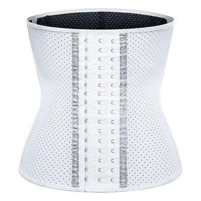 Artemis Vented Fitness Waist Trainer - This picture shows a close up of the waist trainer in the colour Snow White.