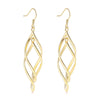 Amita Infinite Twist Dangle Earrings - Medium-sized elegant spiral twist earrings in yellow, rose, or white gold.