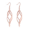 Amita Infinite Twist Dangle Earrings - Medium-sized elegant spiral twist earrings in yellow, rose, or white gold.