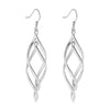 Amita Infinite Twist Dangle Earrings - Medium-sized elegant spiral twist earrings in yellow, rose, or white gold.