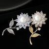 Analiese Crystal Flower Brooch - An elegant crystal brooch shaped like a stylised daisy.