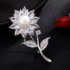 Analiese Crystal Flower Brooch - An elegant crystal brooch shaped like a stylised daisy.