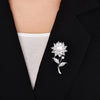 Analiese Crystal Flower Brooch - An elegant crystal brooch shaped like a stylised daisy.