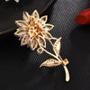 Analiese Crystal Flower Brooch - An elegant crystal brooch shaped like a stylised daisy.