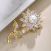 Analiese Crystal Flower Brooch - An elegant crystal brooch shaped like a stylised daisy.