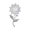 Analiese Crystal Flower Brooch - An elegant crystal brooch shaped like a stylised daisy.