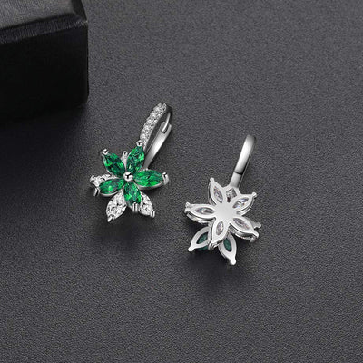 Andromeda Luxury Crystal Latch Back Earrings - Beautiful little crystal earrings shaped like pretty flowers.