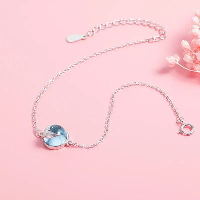 The Beahnca's Tear Jewellery Set - A lovely mermaid-themed jewellery set, made from sterling silver and round blue crystals.