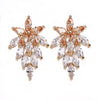 Bijoux Astraea Earrings - Adorable small stud earrings with a floral motif, adorned with sparkling crystals.