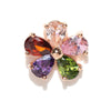 Bijoux Five-Petal Blossom Brooch - A tiny flower brooch with five crystal "petals" in different colours, like a rainbow.