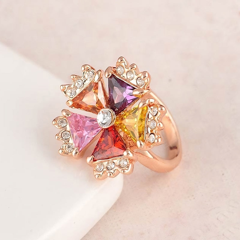 Bijoux Pentabulicious Statement Ring - A large multi-coloured statement ring.