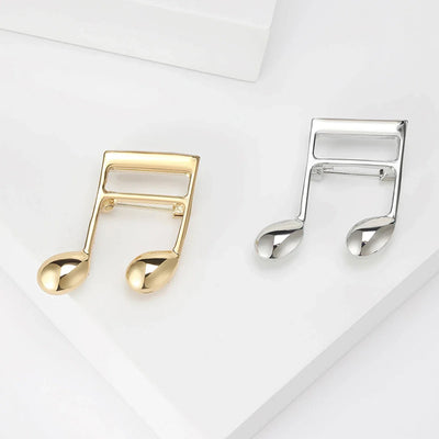 Billie Music Note Brooch - A simple, stylish brooch themed like a musical note, available in gold or silver colour, and three different types of notes.