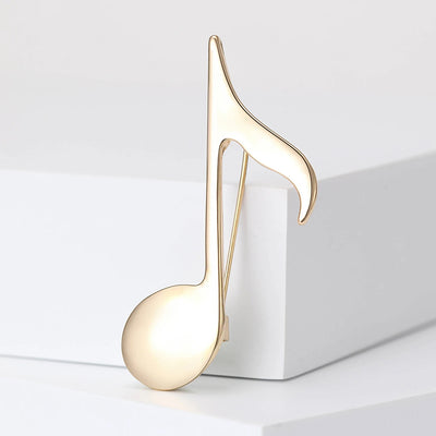 Billie Music Note Brooch - A simple, stylish brooch themed like a musical note, available in gold or silver colour, and three different types of notes.