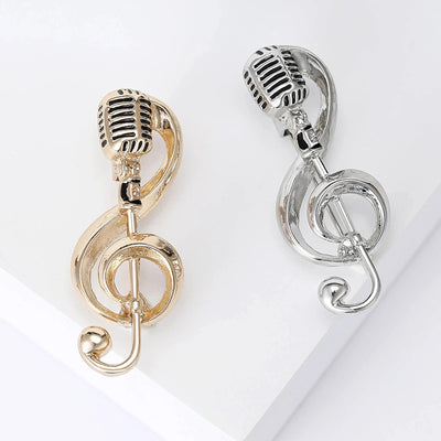 Billie Music Note Brooch - A simple, stylish brooch themed like a musical note, available in gold or silver colour, and three different types of notes.