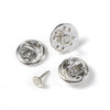 Brooch Pin & Cap Sets - An assortment of small brooch pin backs used in the creation of jewellery.