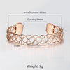 Celeste Woven Cuff Bracelet - A beautiful simple rose gold cuff that looks like plaited strands of wire.