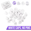 Cheeky Crafter Brooch Pins & Backs Kit - A box of 48 pin-style brooch backs and matching caps, shown in various uses.