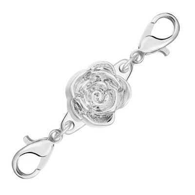 Cheeky Crafter Little Rosebud Clip-On Magnetic Clasp - A small metal charm designed to be attached to the end of a chain to make it easier to put the chain on and take it off again.