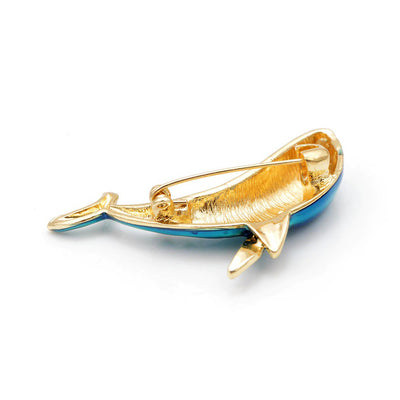 Cute Critters Brooch - Blue Whale - A lovely enamel brooch shaped like a blue whale.