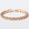 Damodice Spiral Chain Bracelet - A beautiful rose gold spiral chain bracelet that looks like it's made out of twisted strands of gold.