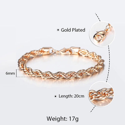 Damodice Spiral Chain Bracelet - A beautiful rose gold spiral chain bracelet that looks like it's made out of twisted strands of gold.