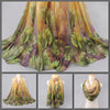 Deep Forest Chiffon Scarf - Beautiful chiffon scarves with fern designs in a variety of vibrant colours.