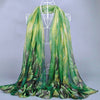 Deep Forest Chiffon Scarf - Beautiful chiffon scarves with fern designs in a variety of vibrant colours.