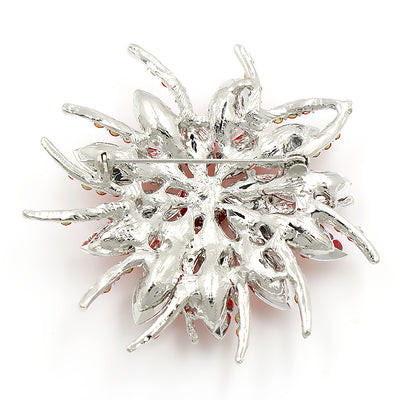 Delaney Crystal Dahlia Brooch - A large flower brooch made from huge, sparkly crystals, available in a variety of stunning colours.
