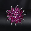 Delaney Crystal Dahlia Brooch - A large, dark pink flower brooch made from huge, sparkly crystals.
