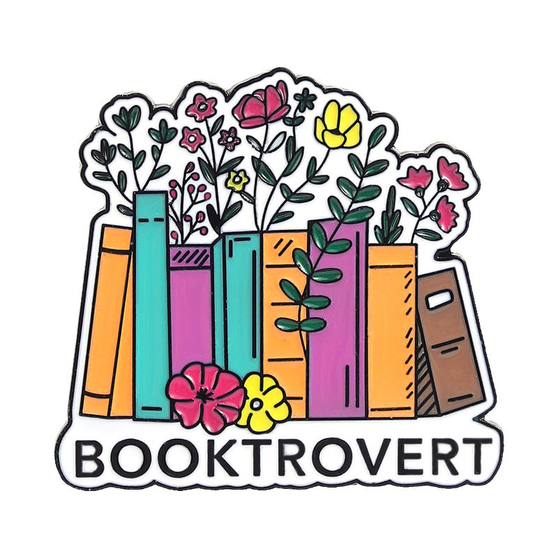 "Booktrovert" Enamel Pin