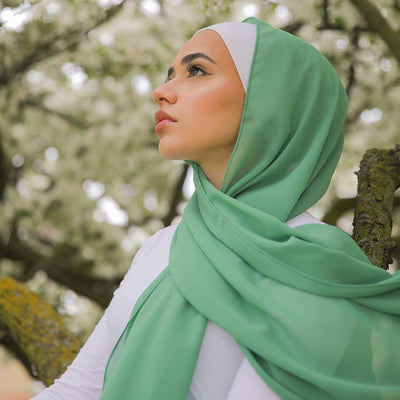 Essentials Basic Chiffon Scarf - A beautiful solid-coloured large chiffon scarf, available in fifteen vibrant colours.