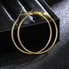 Essentials Steel Hoop Earrings - Fabulous large basic hoop earrings available in gold, rose gold, silver, or black enamel, and six different sizes ranging from 30mm to 80mm.