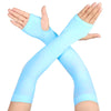 The Essentials Summer Arm Covers - Simple, stretchy arm covers made from stretchy polyester spandex, available in black, white, grey, pink, blue, purple, or khaki.