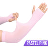 The Essentials Summer Arm Covers - Simple, stretchy arm covers made from stretchy polyester spandex, available in black, white, grey, pink, blue, purple, or khaki.