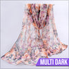 Ethereal Grace Chiffon Scarf - Beautiful chiffon scarves with floral designs in a variety of vibrant colours.