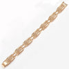 Iliana Cut-Out Link Bracelet - An elegant rose gold bracelet made of carved panels joined by chain links.