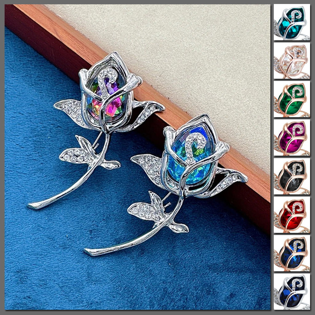 Laleh Crystal Tulip Brooch