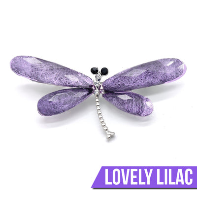 Libelle Dragonfly Brooch - A simple, stylised resin brooch shaped like a child's drawing of a dragonfly.