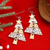 Little Slice Of Christmas Set - A cute silver and gold pendant and earrings set featuring a stylised Christmas tree, cut into slices and strung together with chain links.