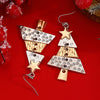 Little Slice Of Christmas Set - A cute silver and gold pendant and earrings set featuring a stylised Christmas tree, cut into slices and strung together with chain links.