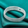 Marissa Braided Mesh Bangle - A simple, classic metal mesh bangle made from bright silver.