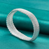 Marissa Braided Mesh Bangle - A simple, classic metal mesh bangle made from bright silver.