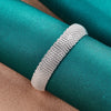 Marissa Braided Mesh Bangle - A simple, classic metal mesh bangle made from bright silver.