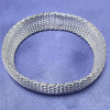 Marissa Braided Mesh Bangle - A simple, classic metal mesh bangle made from bright silver.