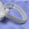 Marissa Braided Mesh Bangle - A simple, classic metal mesh bangle made from bright silver.