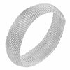 Marissa Braided Mesh Bangle - A simple, classic metal mesh bangle made from bright silver.