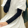Simple black cotton modal modesty sleeves for the Muslim hijabi woman.